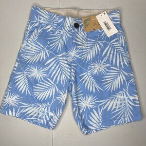 There Abouts Boy Flex Chino Shorts 8 Blue Tropical Adjustable waist
